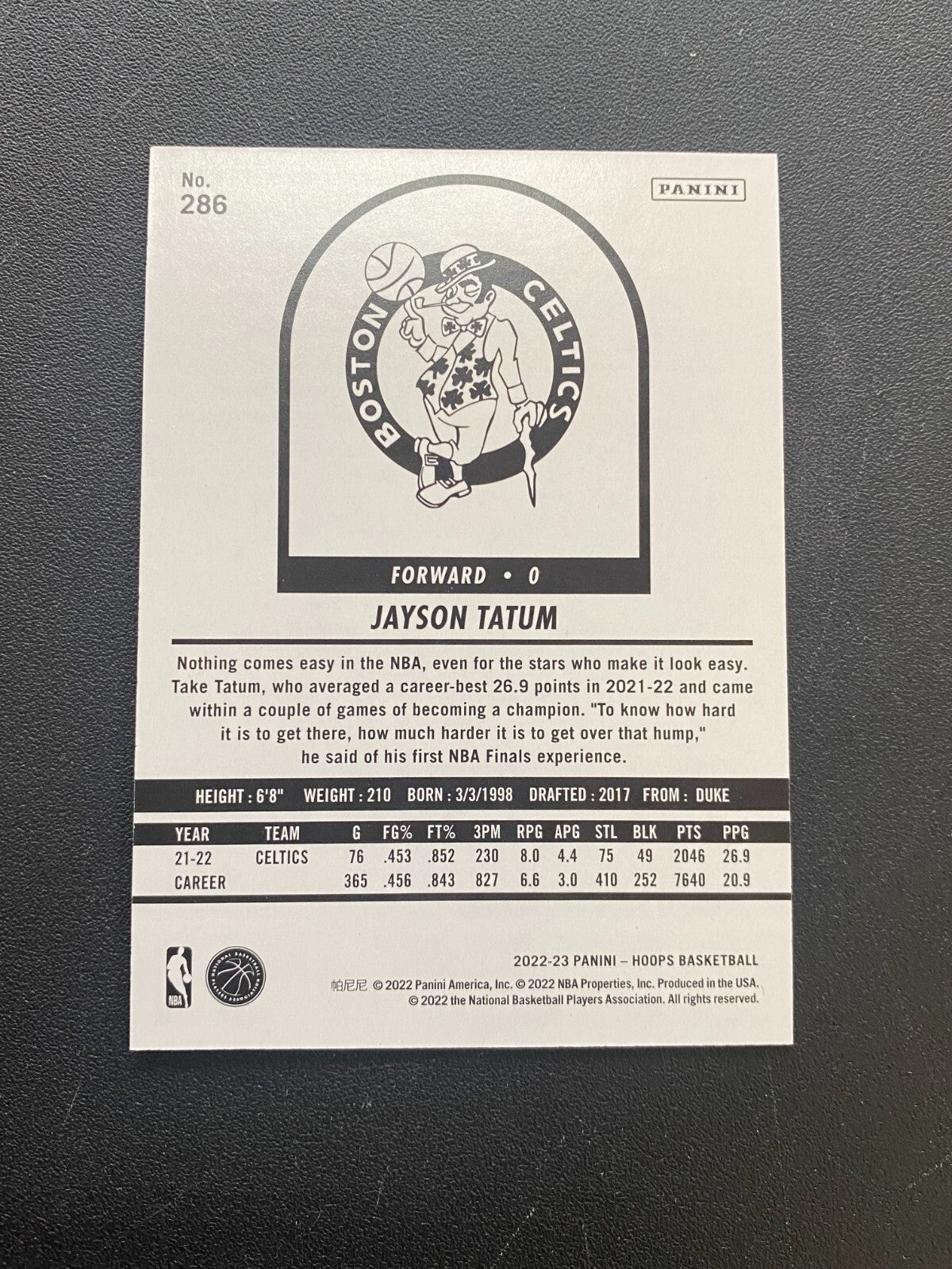 Jayson Tatum 2022-23 NBA Hoops Red Explosion SSP Boston Celtics 3/15