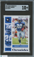 Barry Sanders 2020 Chronicles Blue Parallel Detroit Lions 50/99 SGC 10