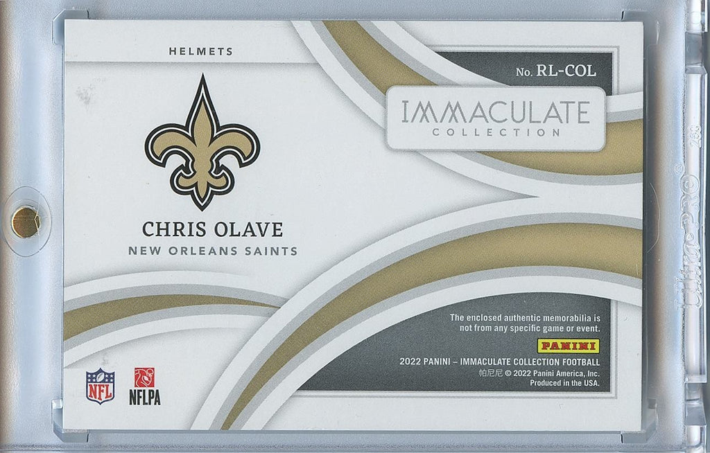 Chris Olave 2022 Immaculate Helmet Rookie RC New Orleans Saints 3/10