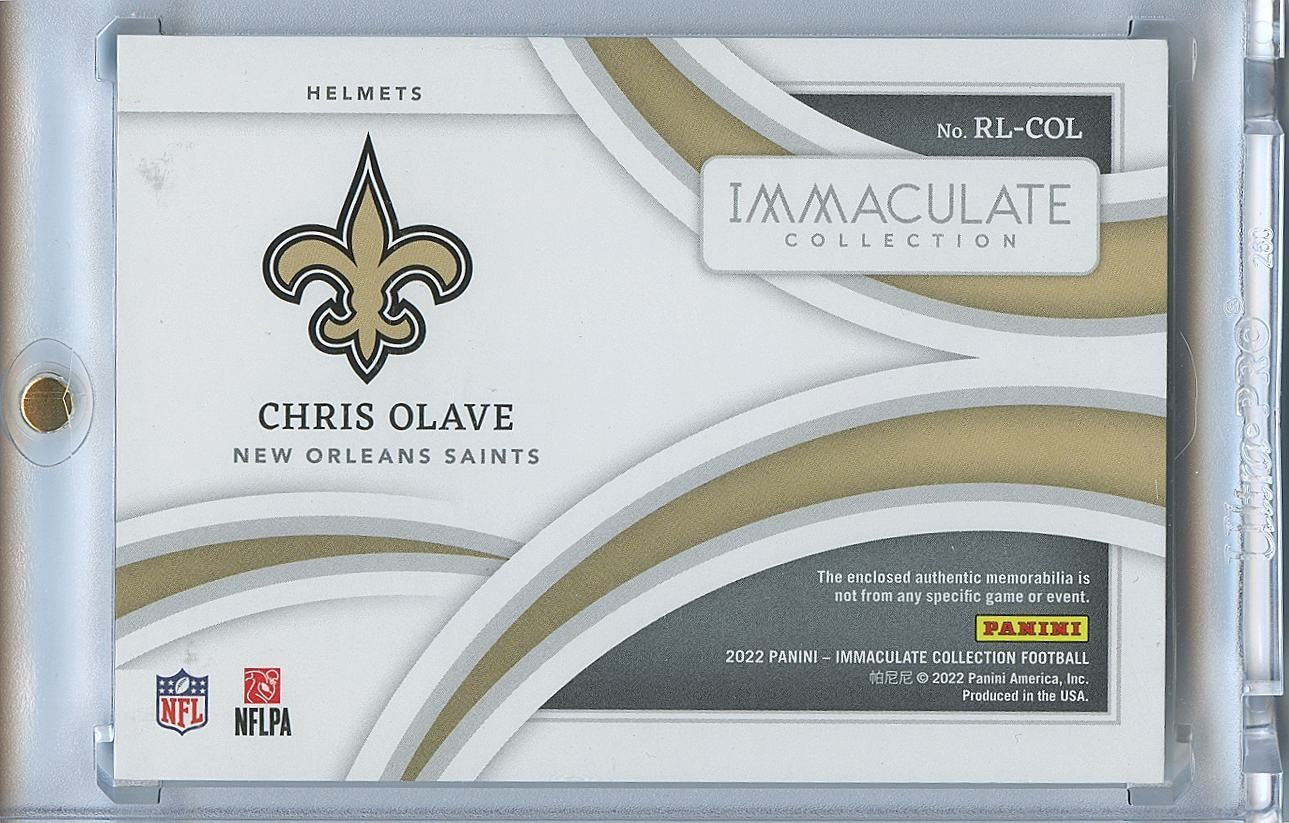 Chris Olave 2022 Immaculate Helmet Rookie RC New Orleans Saints 3/10