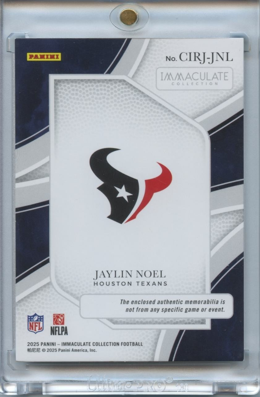Jaylin Noel 2025 Immaculate 3 Color Patch RC Rookie Houston Texans 15/49