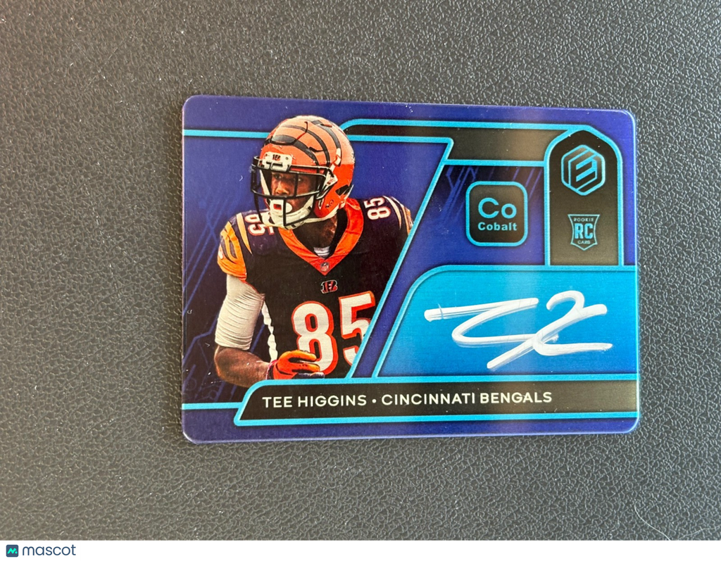 Tee Higgins 2020 Elements Cobalt Auto Autograph RC Cincinnati Bengals 21/27