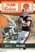 Colt Mccoy 2010 Classics Colors Auto Autograph RC Texas Longhorns Browns 17/25