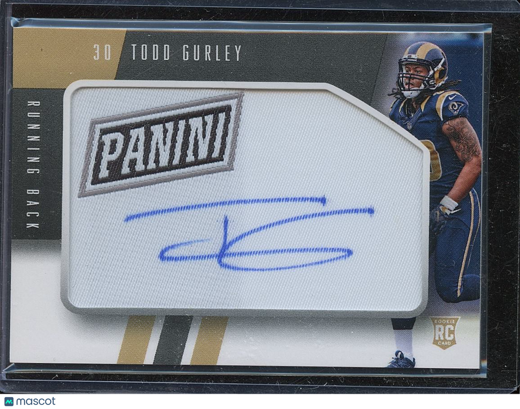 Todd Gurley 2015 Panini The National Auto Autograph Logo Patch Rookie RC LA Rams