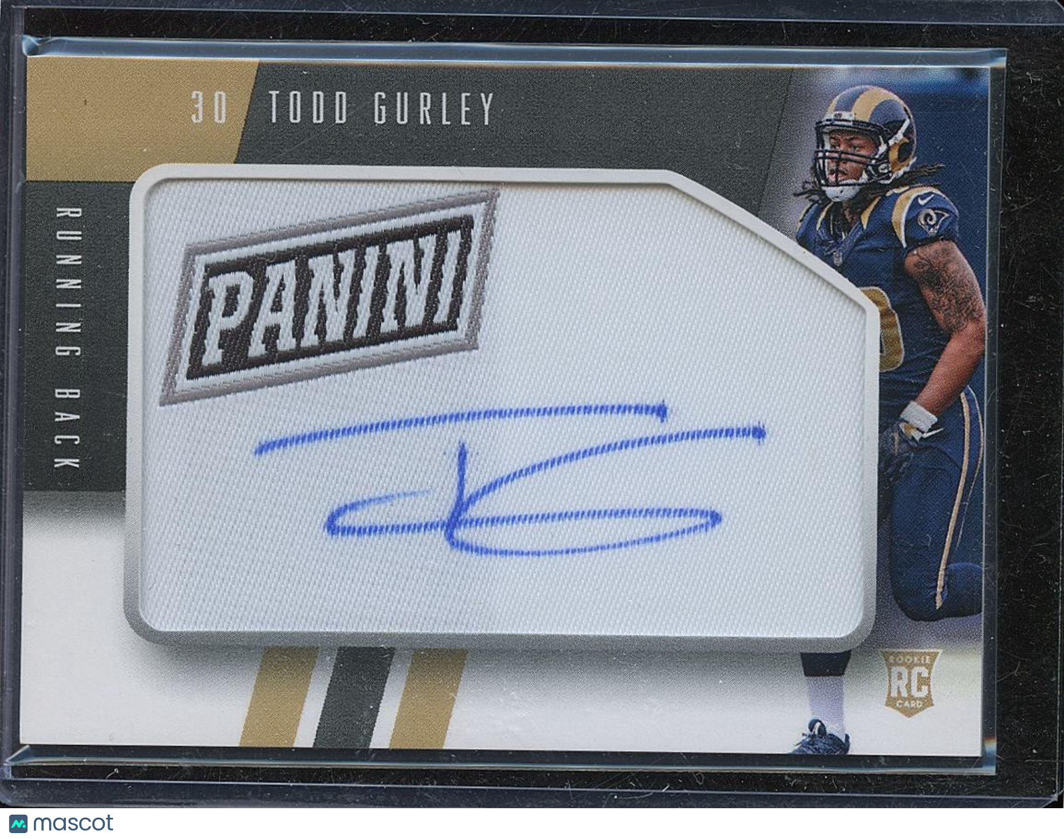Todd Gurley 2015 Panini The National Auto Autograph Logo Patch Rookie RC LA Rams