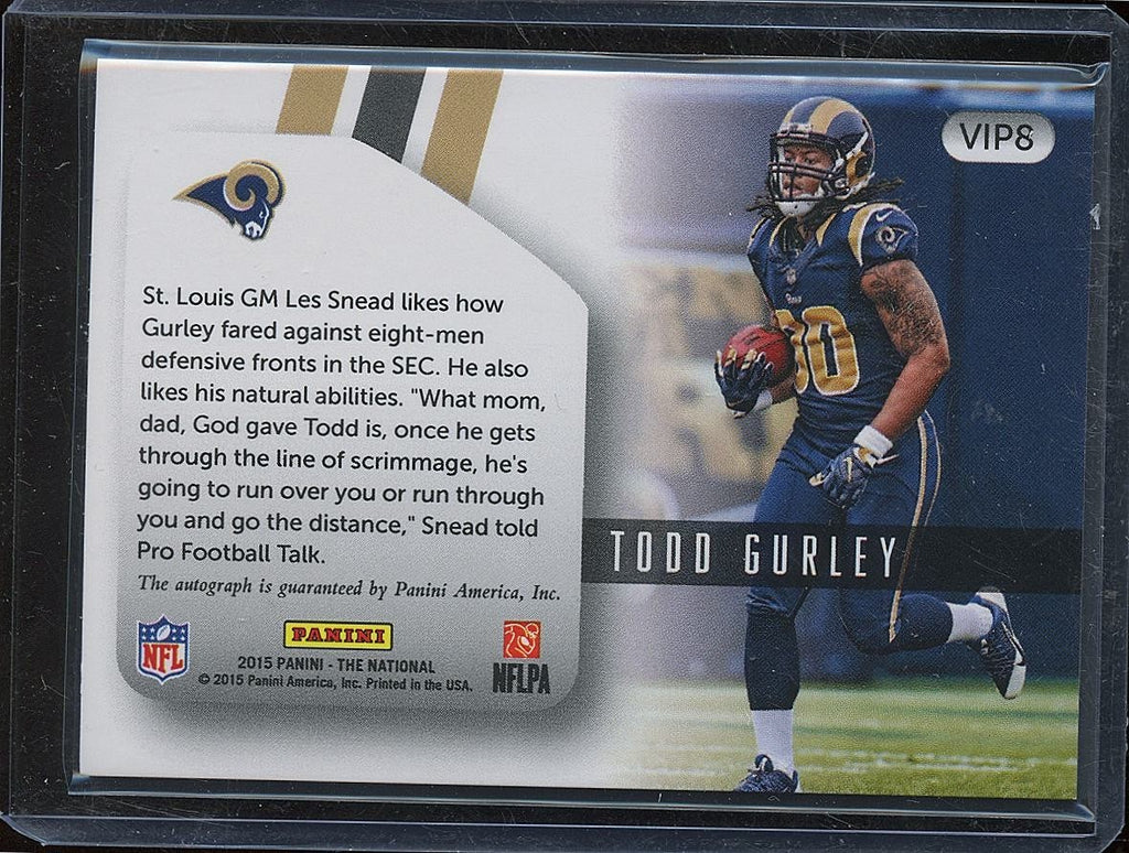 Todd Gurley 2015 Panini The National Auto Autograph Logo Patch Rookie RC LA Rams