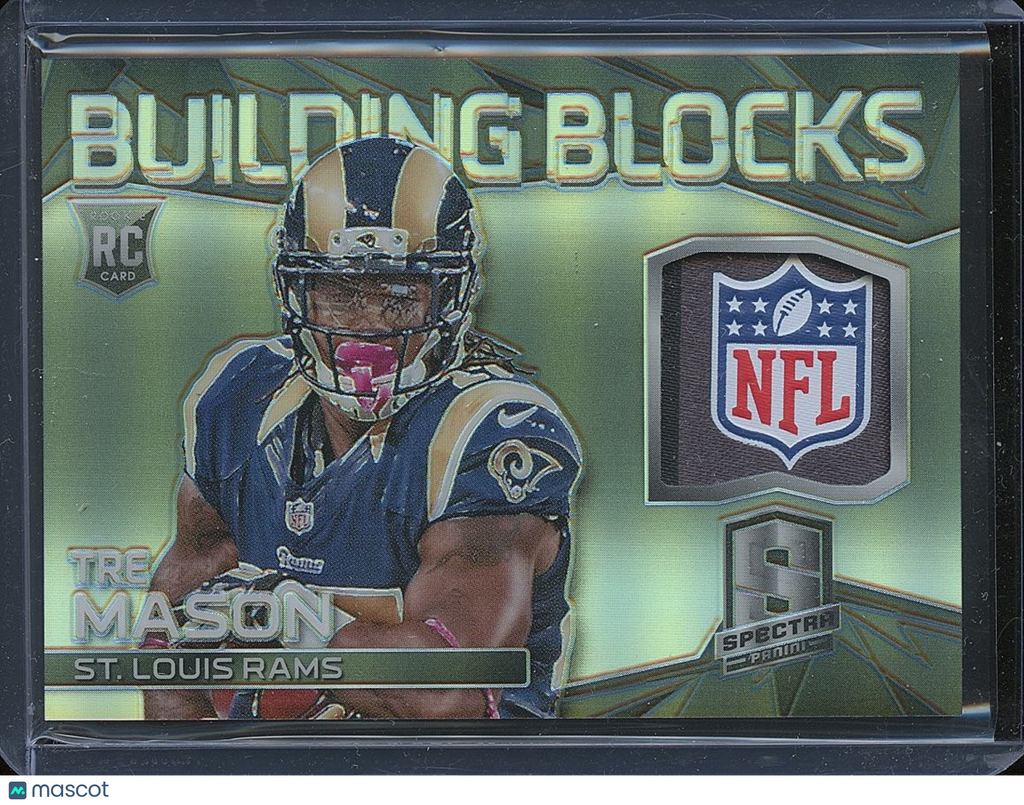 Tre Mason 2014 Spectra Black NFL SHIELD Patch RC Los Angeles Rams 1/1