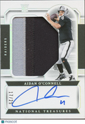Aidan O'Connell 2023 National Treasures Auto Autograph Patch RC Raiders 17/25 #1