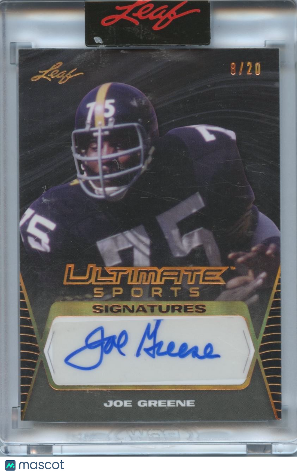 Joe Greene 2021 Leaf Ultimate Auto Autograph Pittsburgh Steelers 8/20