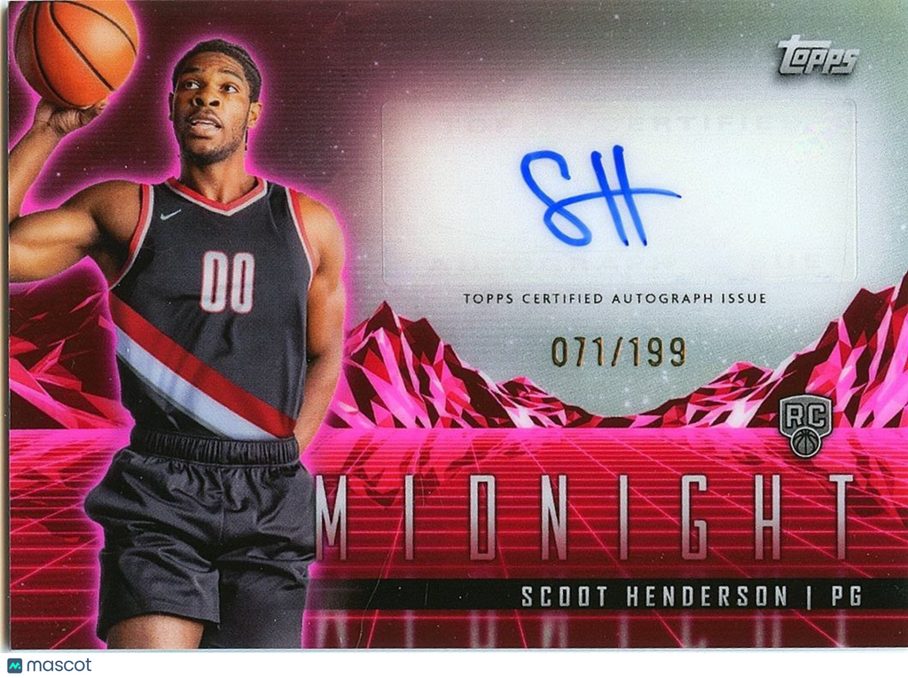 Scoot Henderson 2024 Topps Midnight Auto Autograph RC Trail Blazers 71/199