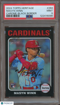 Masyn Winn 2024 Topps Heritage Black Refractor Rookie RC Cardinals 10/75 PSA 9