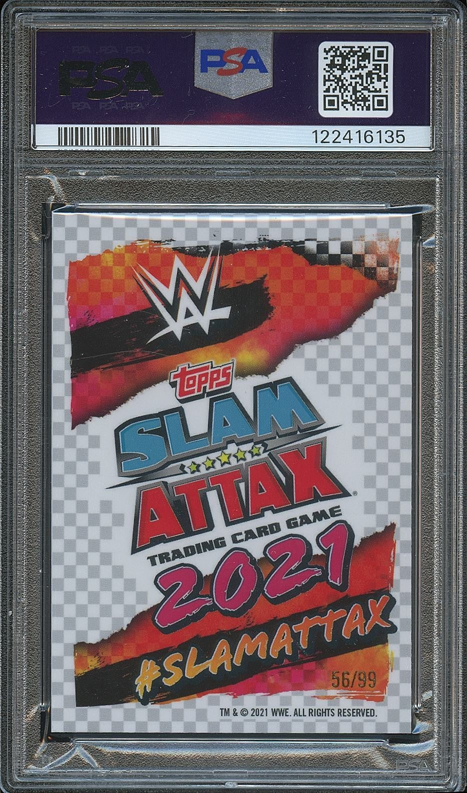 Hulk Hogan 2021 Topps Chrome Attax Yellow Refractor WWE Wrestling 56/99 PSA 10