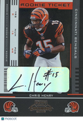 Chris Henry 2005 Contenders Auto Autograph RC Rookie Cincinnati Bengals