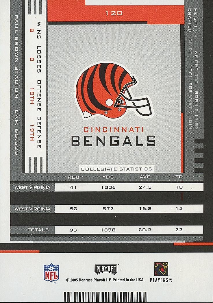 Chris Henry 2005 Contenders Auto Autograph RC Rookie Cincinnati Bengals