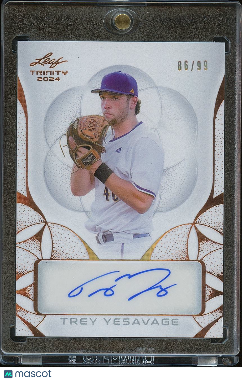 Trey Yesavage 2024 Leaf Trinity Auto Autograph Rookie Toronto Blue Jays 86/99