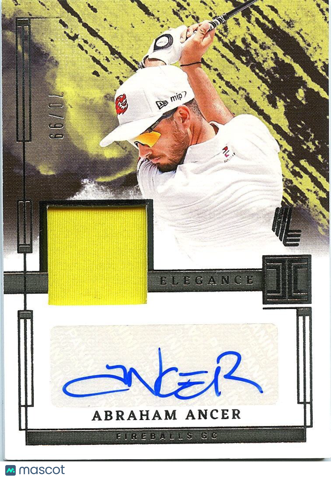 Abraham Ancer 2024-25 Impeccable LIV Golf Auto Autograph Shirt Patch 70/99