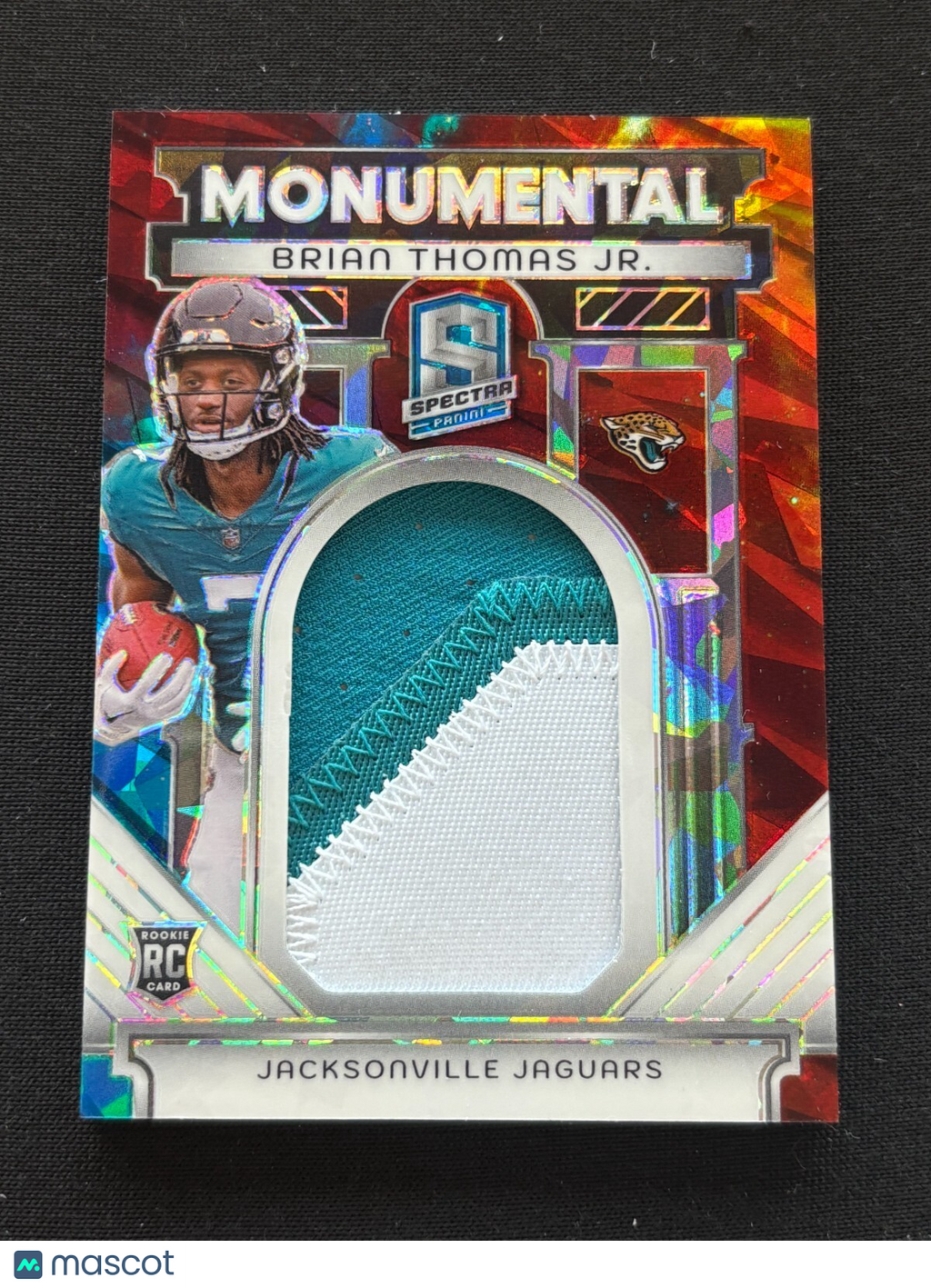 Brian Thomas Jr. 2024 Spectra 4 Color Patch Rookie RC Jacksonville Jaguars 15/40
