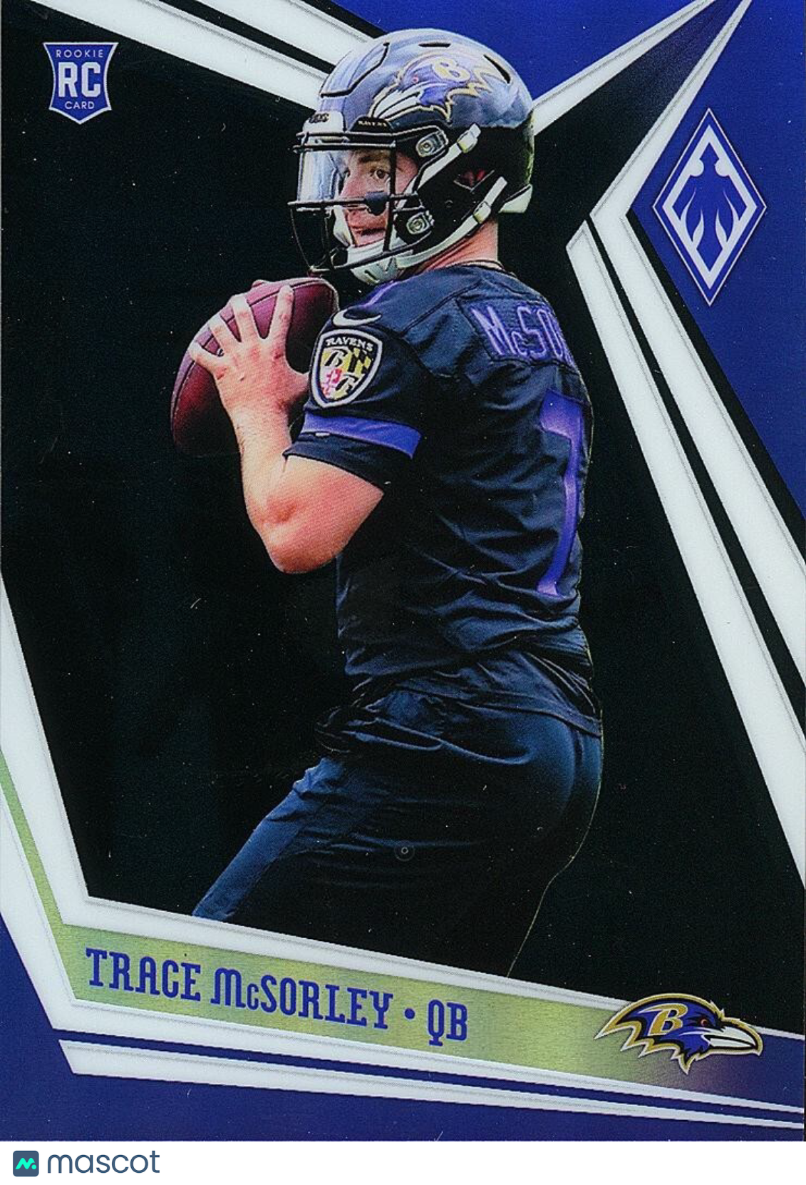 Trace Mcsorley 2019 Phoenix Black SSP Rookie RC Baltimore Ravens 5/10