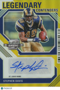 Stephen Davis 2024 Contenders Optic GOLD Auto Autograph St. Louis Rams 6/10