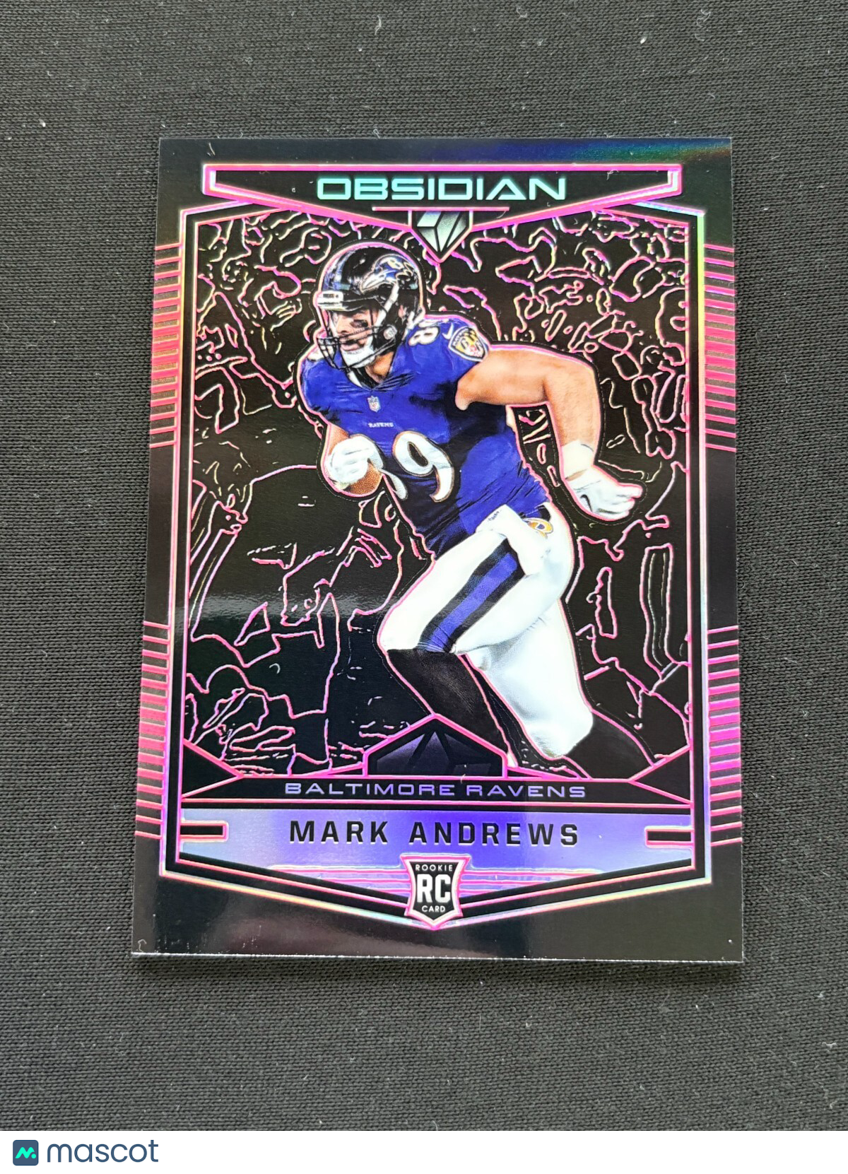 Mark Andrews 2018 Obsidian Pink Rookie RC Sooners Baltimore Ravens 6/75