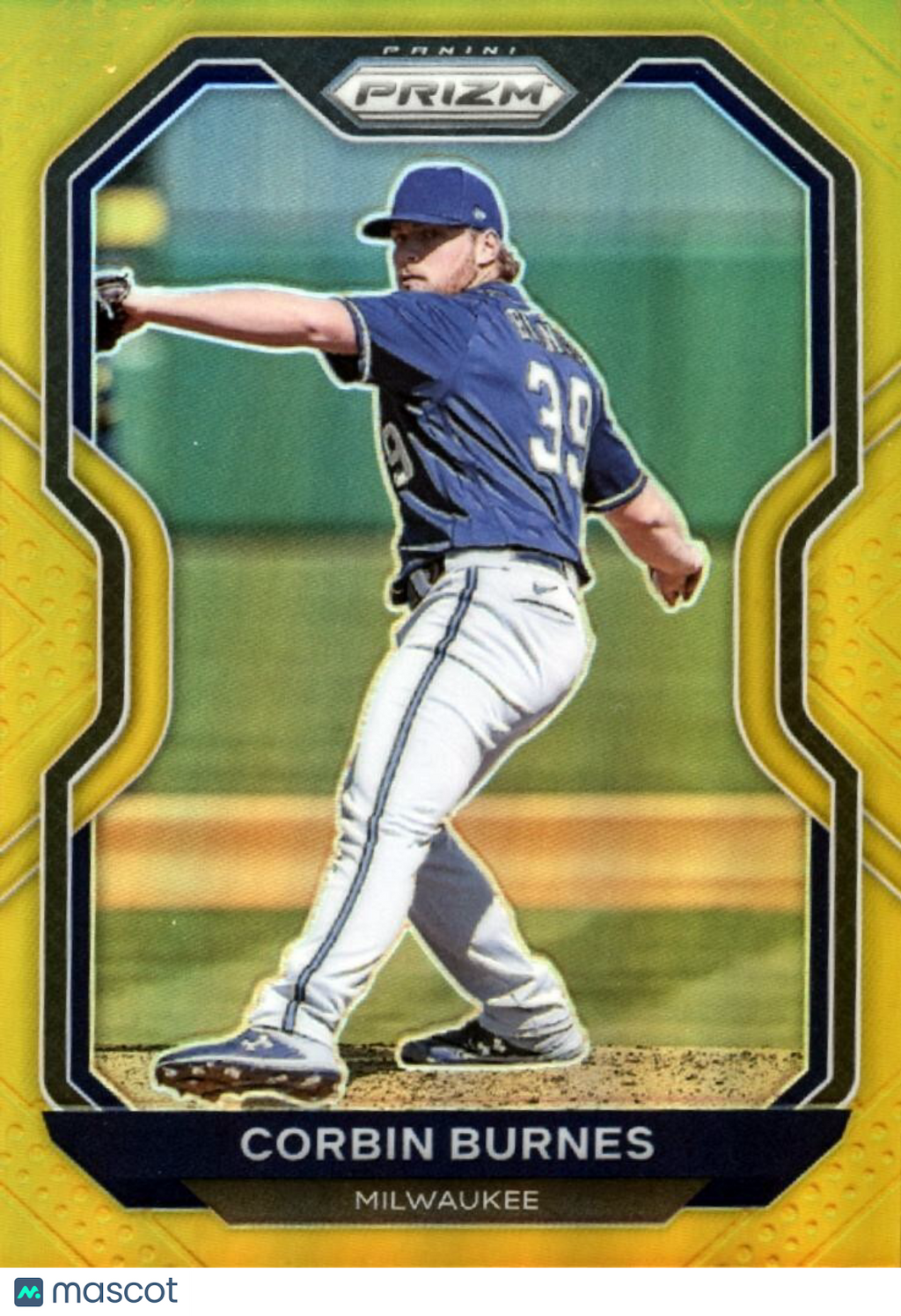 Corbin Burnes 2021 Prizm GOLD Prizm Milwaukee Brewers 5/10 #128