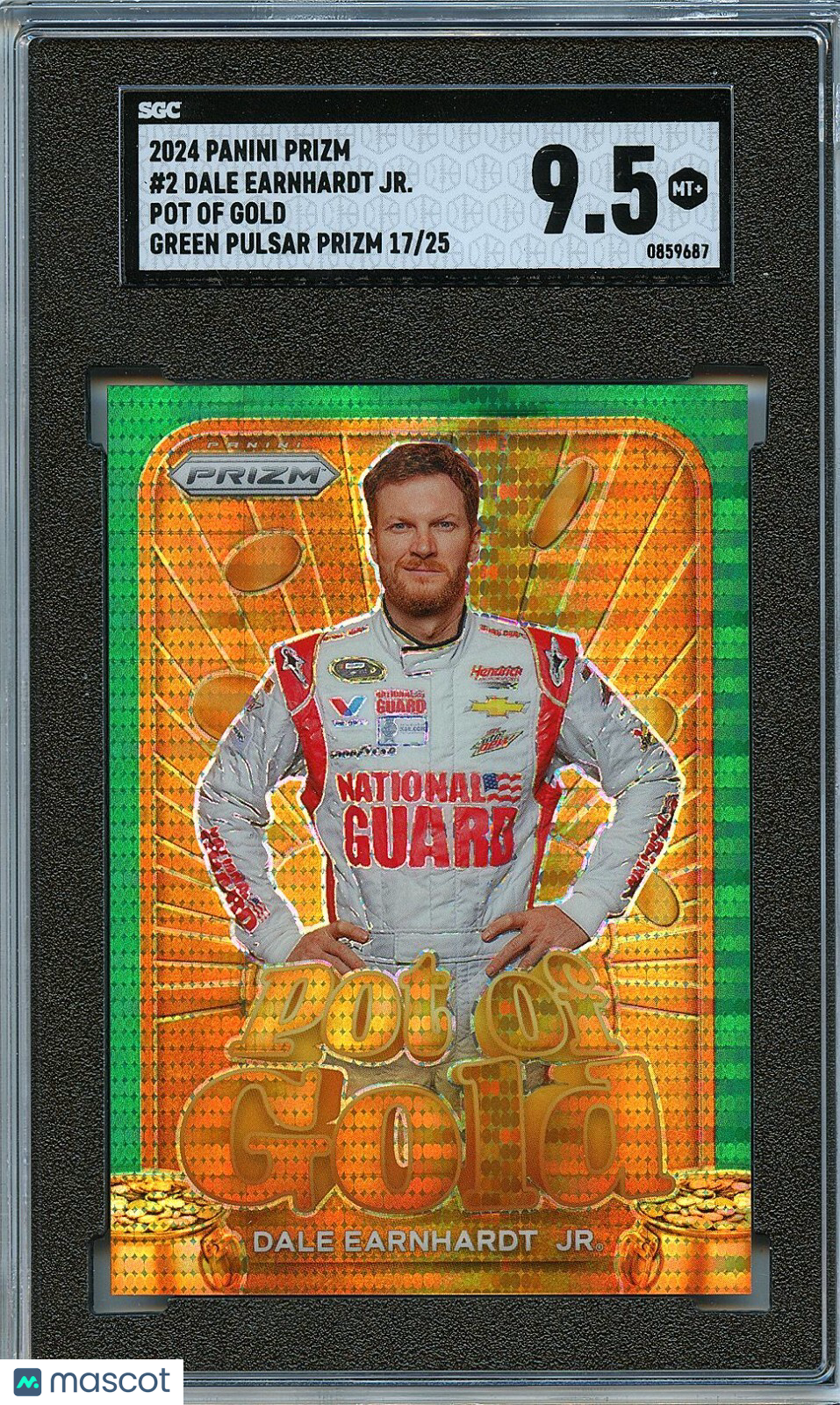 Dale Earnhardt Jr. 2024  Prizm Pot Of Gold Green Pulsar SSP NASCAR 17/25 SGC 9.5