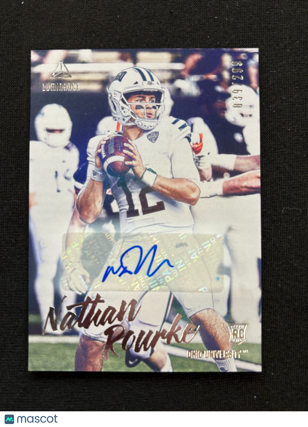 Nathan Rourke 2020 Luminance Auto Autograph Rookie RC Ohio Bobcats BC Lions /299