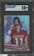 Jackson Arnold 2023 Bowman Chrome Variation SSP RC Oklahoma Sooners SGC 10