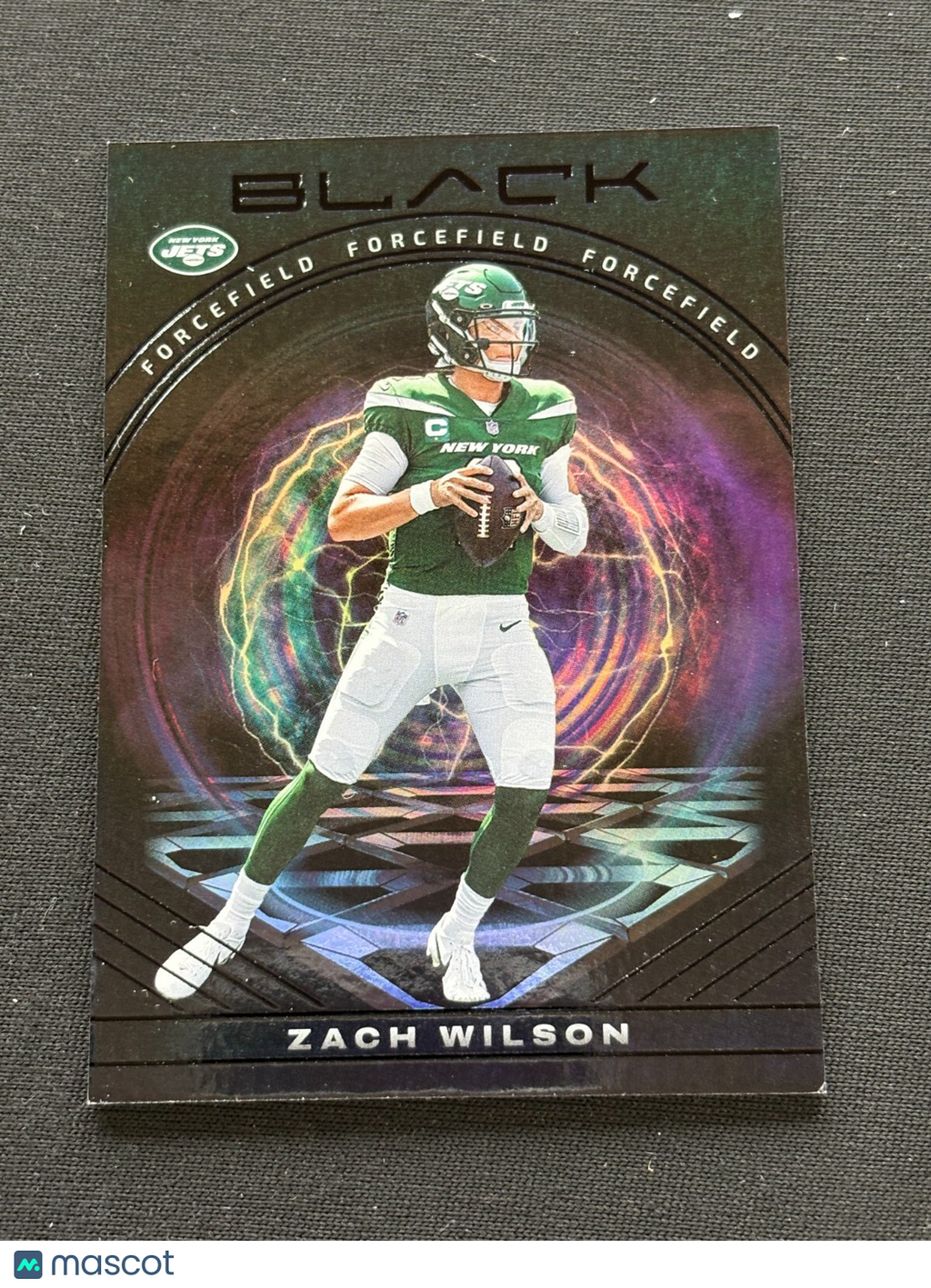 Zach Wilson 2022 Panini Black Forcefield CASE HIT SSP New York Jets BYU