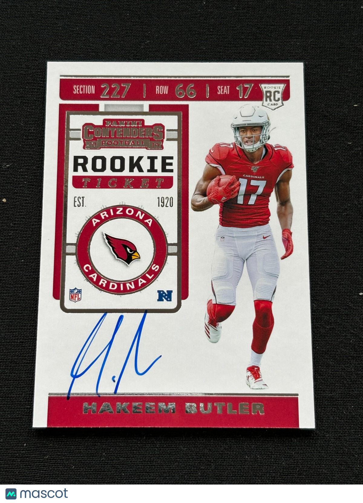 Hakeem Butler 2019 Contenders on Card Auto Autograph RC St. Louis Battlehawks