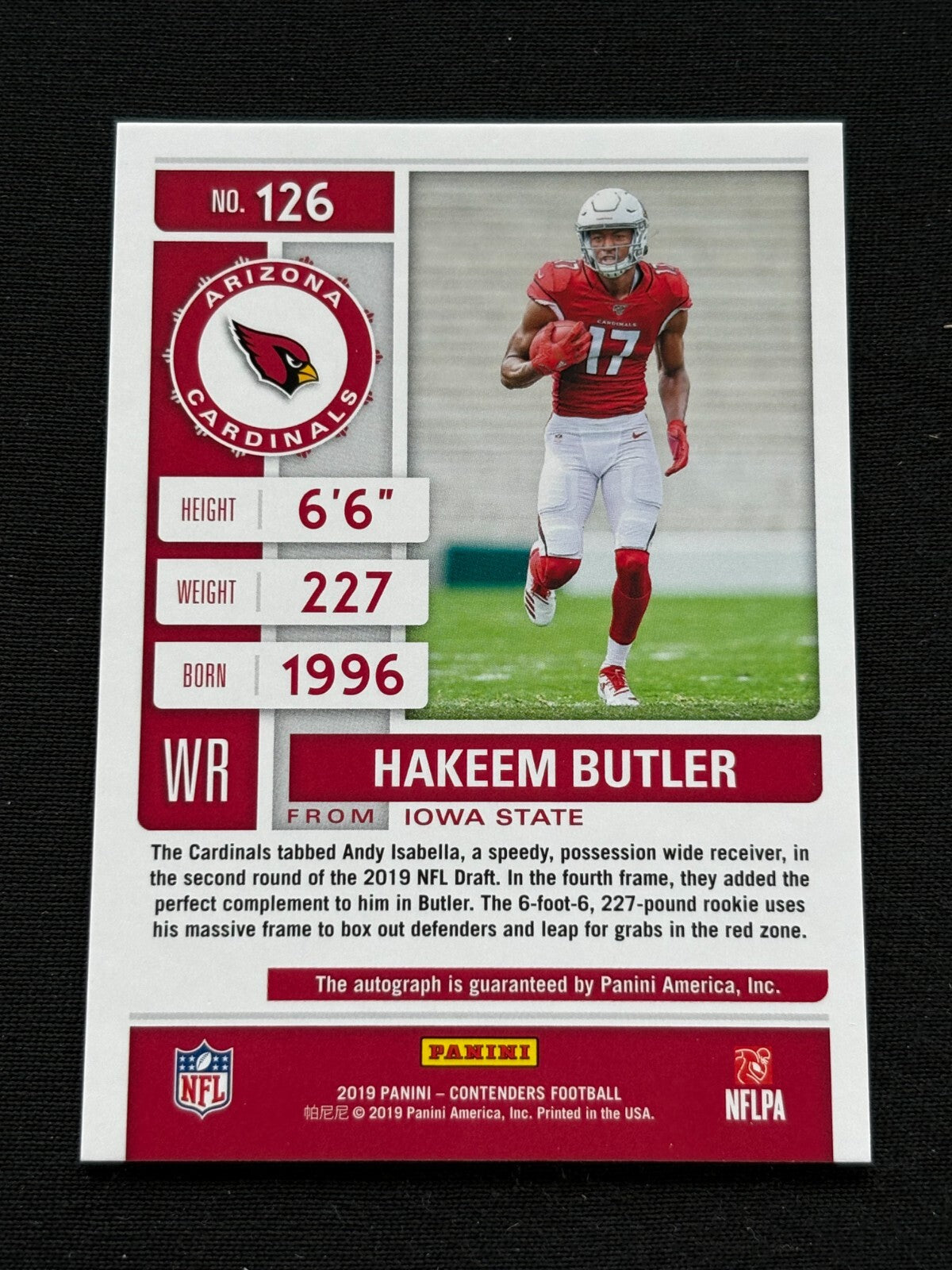 Hakeem Butler 2019 Contenders on Card Auto Autograph RC St. Louis Battlehawks