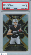 Brock Bowers 2023 Select XRC Silver Prizm Rookie RC Las Vegas Raiders PSA 10