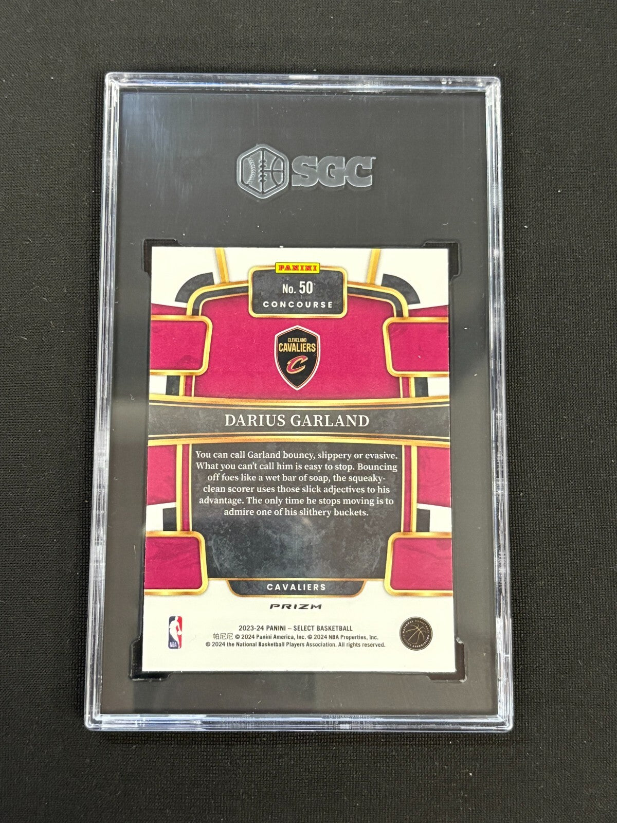 Darius Garland 2023-24 Select Cosmic Prizm SSP Cleveland Cavaliers SGC 8.5