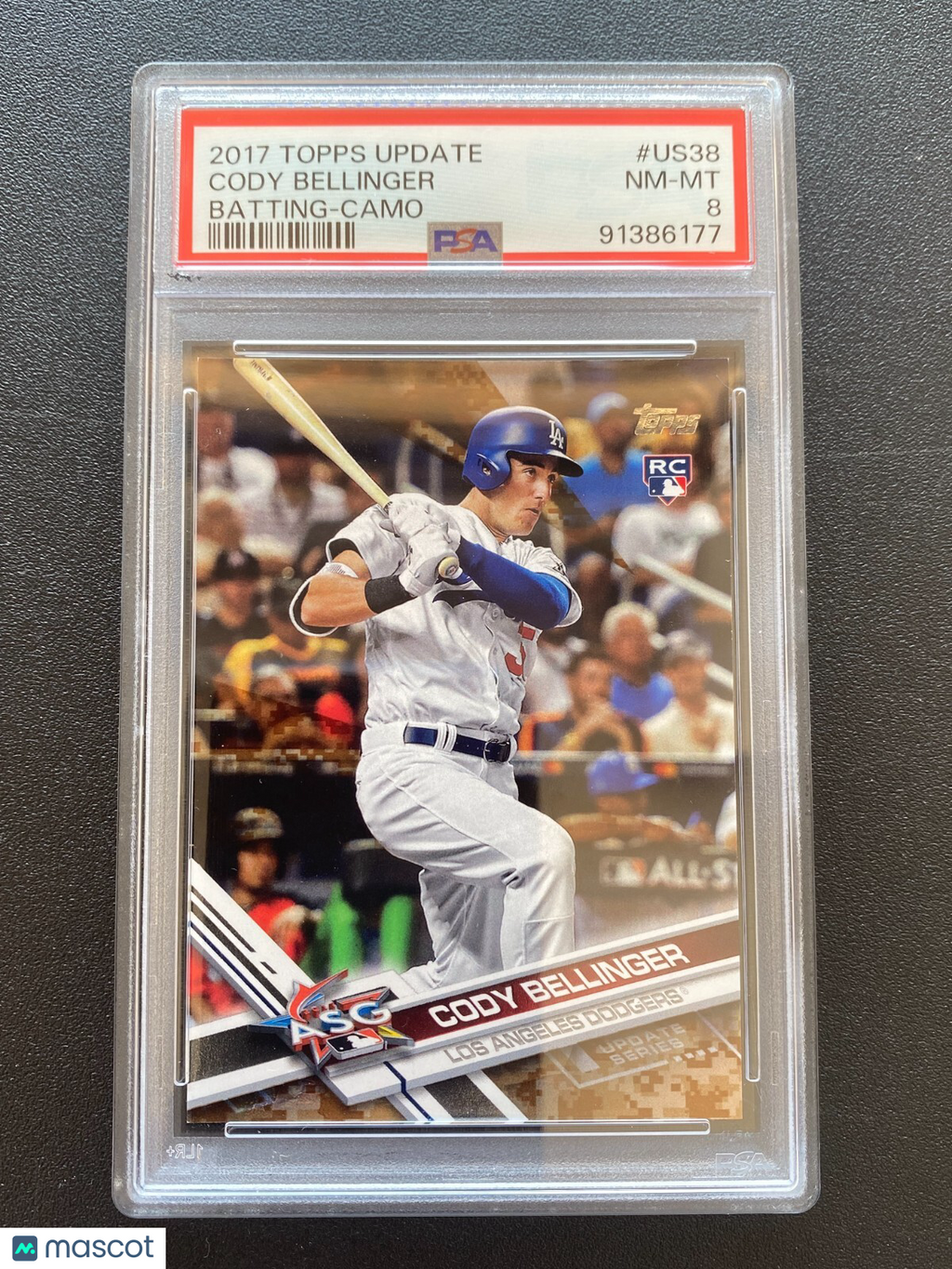 Cody Bellinger 2017 Topps Camo Rookie RC SSP Los Angeles Dodgers 18/25 PSA 8