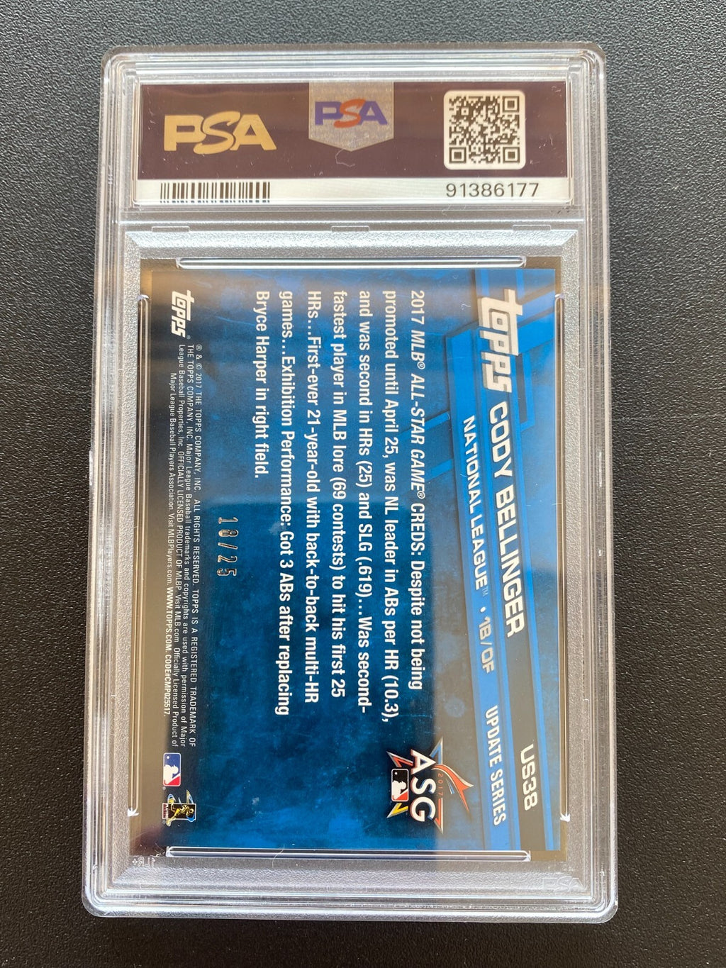 Cody Bellinger 2017 Topps Camo Rookie RC SSP Los Angeles Dodgers 18/25 PSA 8