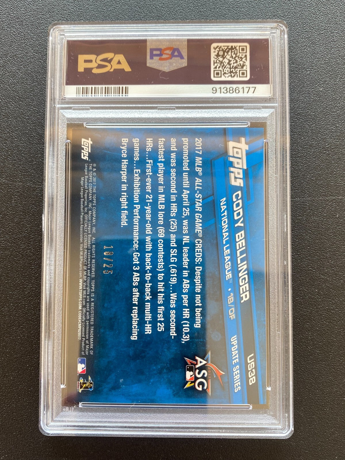 Cody Bellinger 2017 Topps Camo Rookie RC SSP Los Angeles Dodgers 18/25 PSA 8
