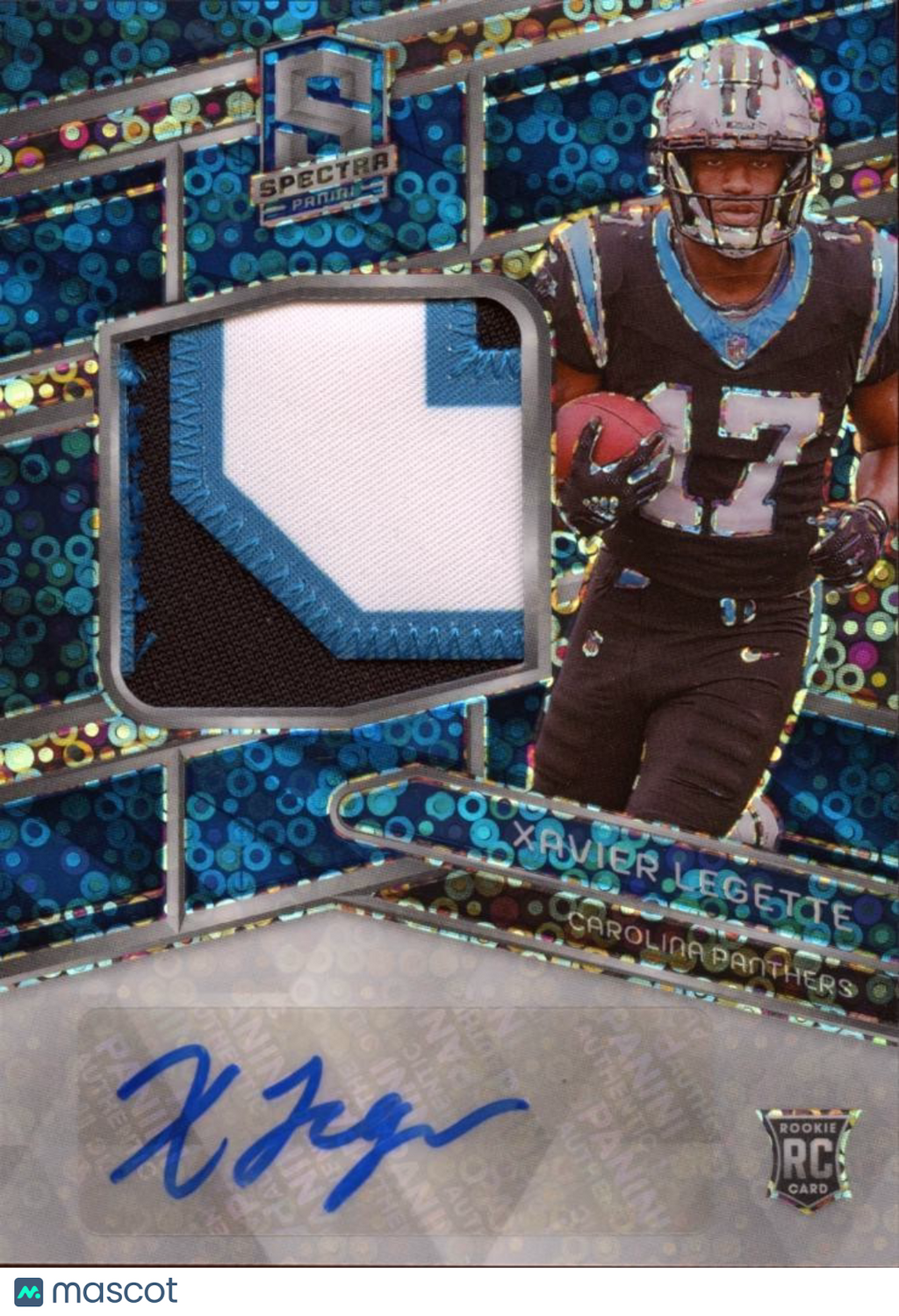 Xavier Legette 2024 Spectra Auto Autograph Patch RC Carolina Panthers 31/50