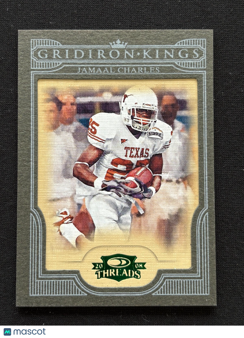 Jamaal Charles 2008 Threads Green SSP Rookie RC Texas Longhorns Chiefs 23/25