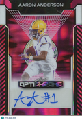 Aaron Anderson 2025 Leaf Optichrome Auto Autograph JERSEY NUMBER LSU Tigers 1/8