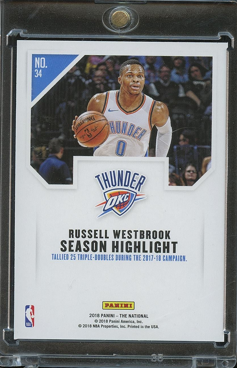 Russell Westbrook 2018 Panini The National Galactic SSP OKC Thunder 3/5