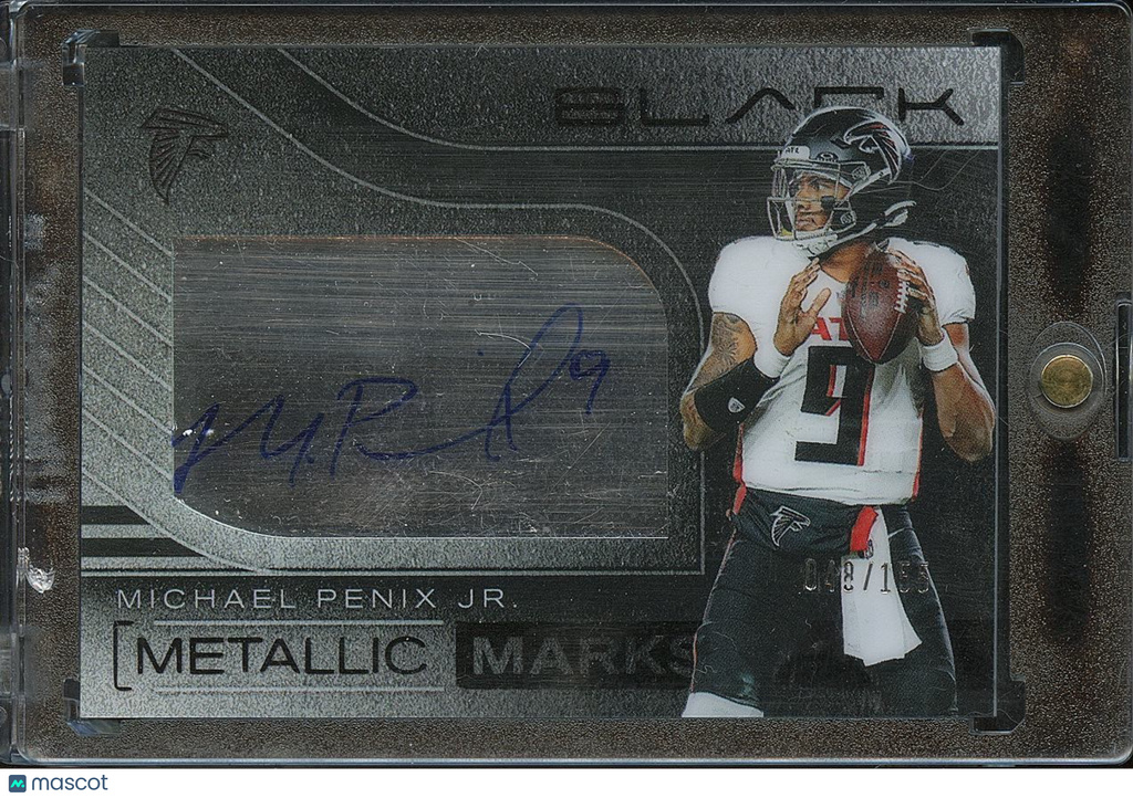 Michael Penix Jr. 2025 Panini Metallic Auto Autograph Atlanta Falcons 48/155