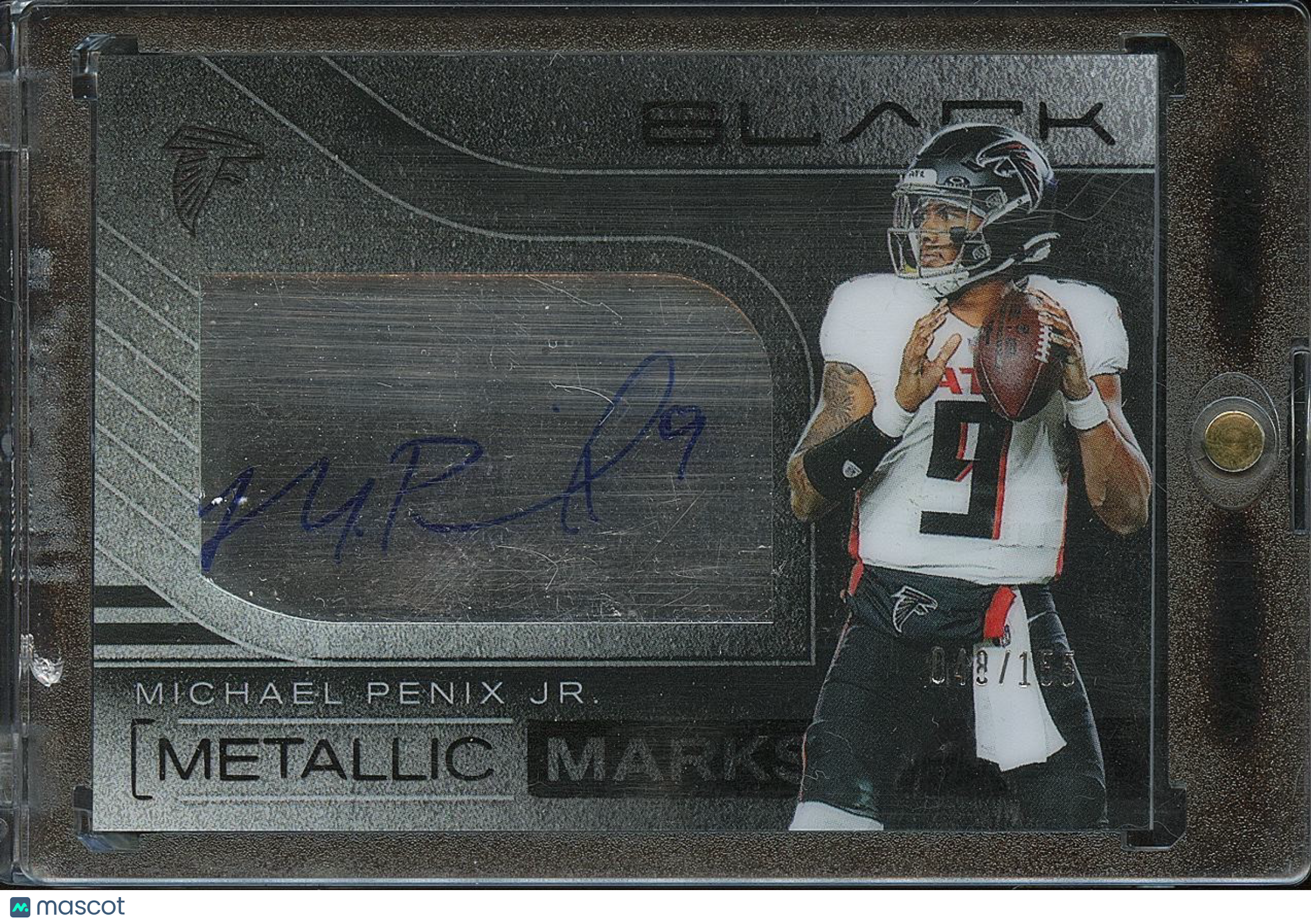 Michael Penix Jr. 2025 Panini Metallic Auto Autograph Atlanta Falcons 48/155