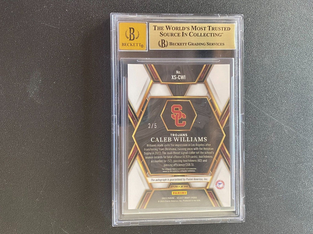 Caleb Williams 2023 Select Auto Autograph Green RC USC Trojans Bears 2/5 BGS 9.5
