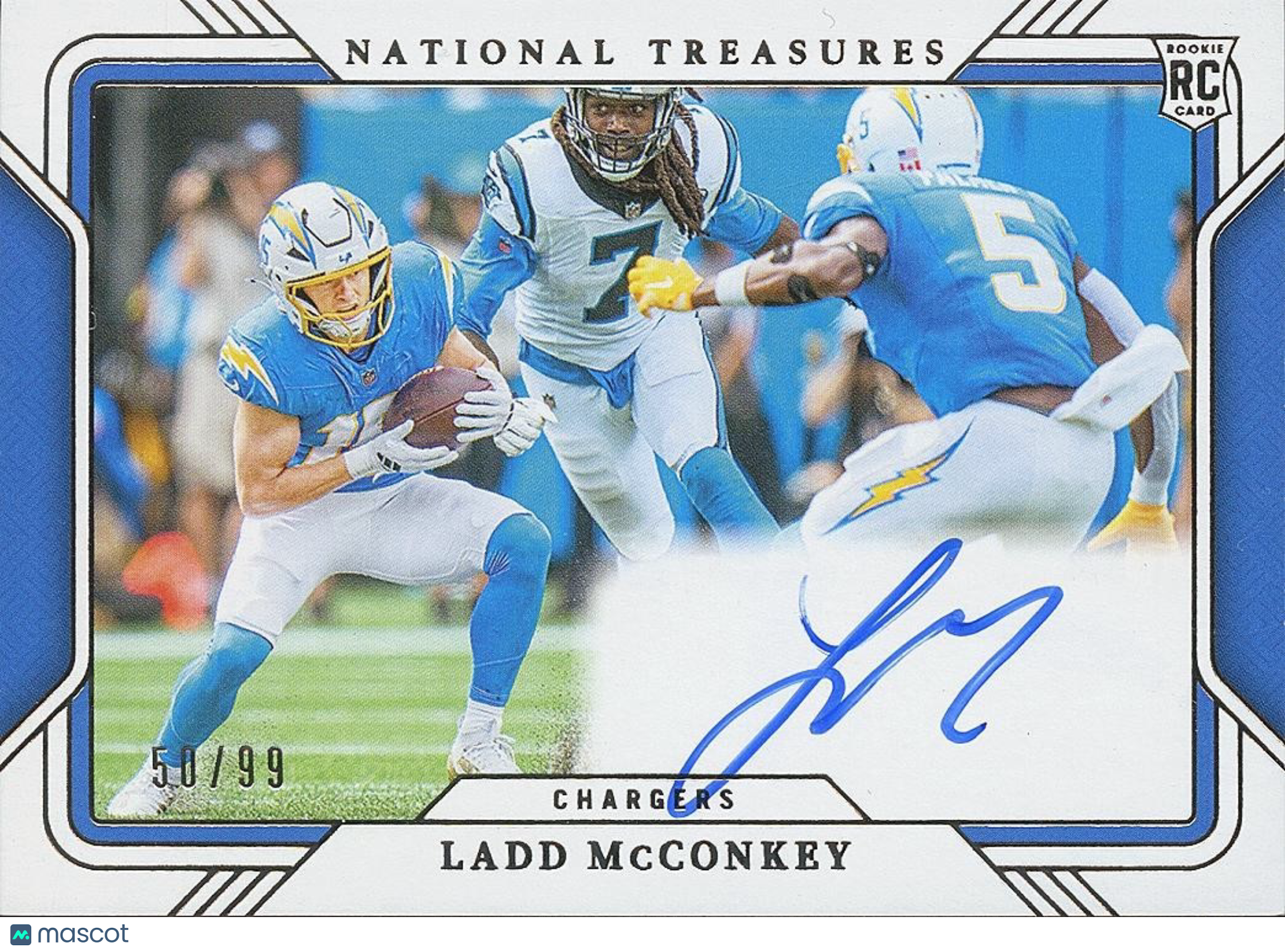 Ladd Mcconkey 2024 National Treasures On Card Auto Autograph RC Chargers 50/99