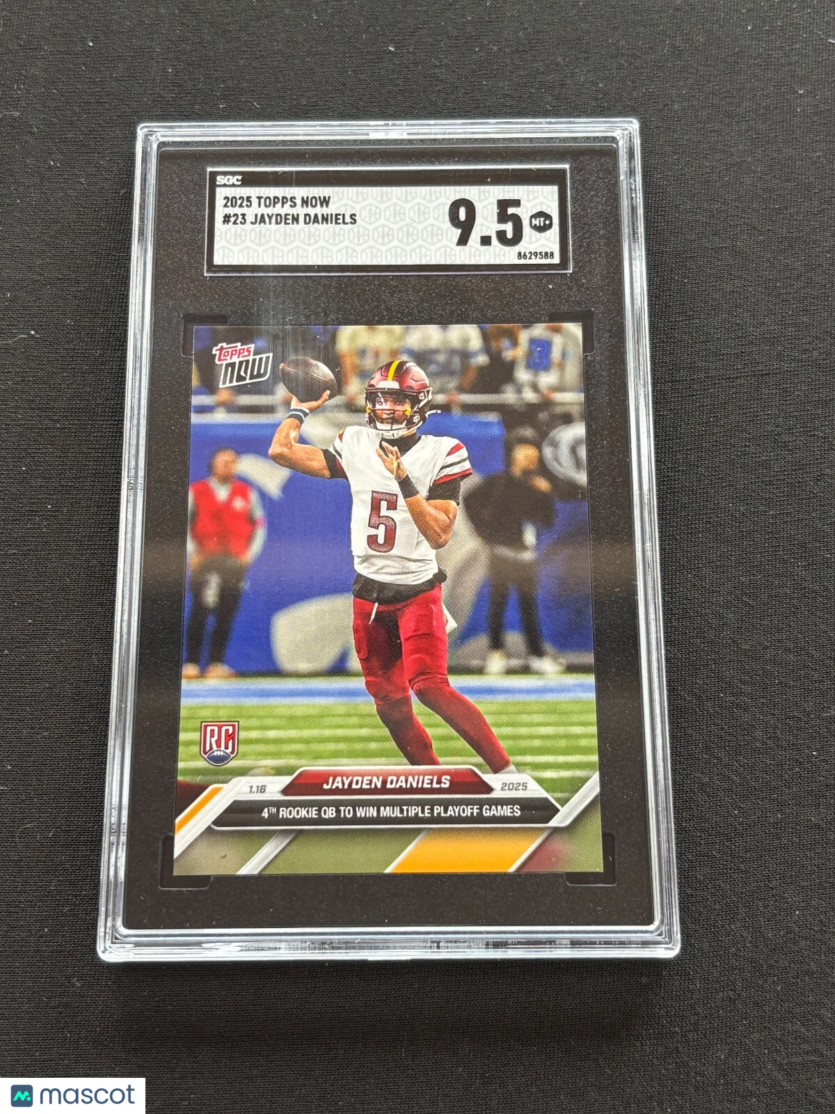 Jayden Daniels 2025 Topps Now Rookie RC Washington Commanders #23 SGC 9.5