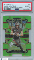 Baker Mayfield 2023 Select Neon Green Prizm Die-Cut Buccaneers 284/599 PSA 10