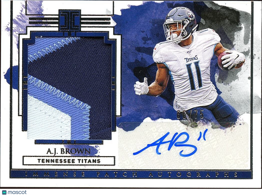 A.J. Brown 2020 Impeccable Auto Autograph Patch Tennessee Titans Eagles 66/75