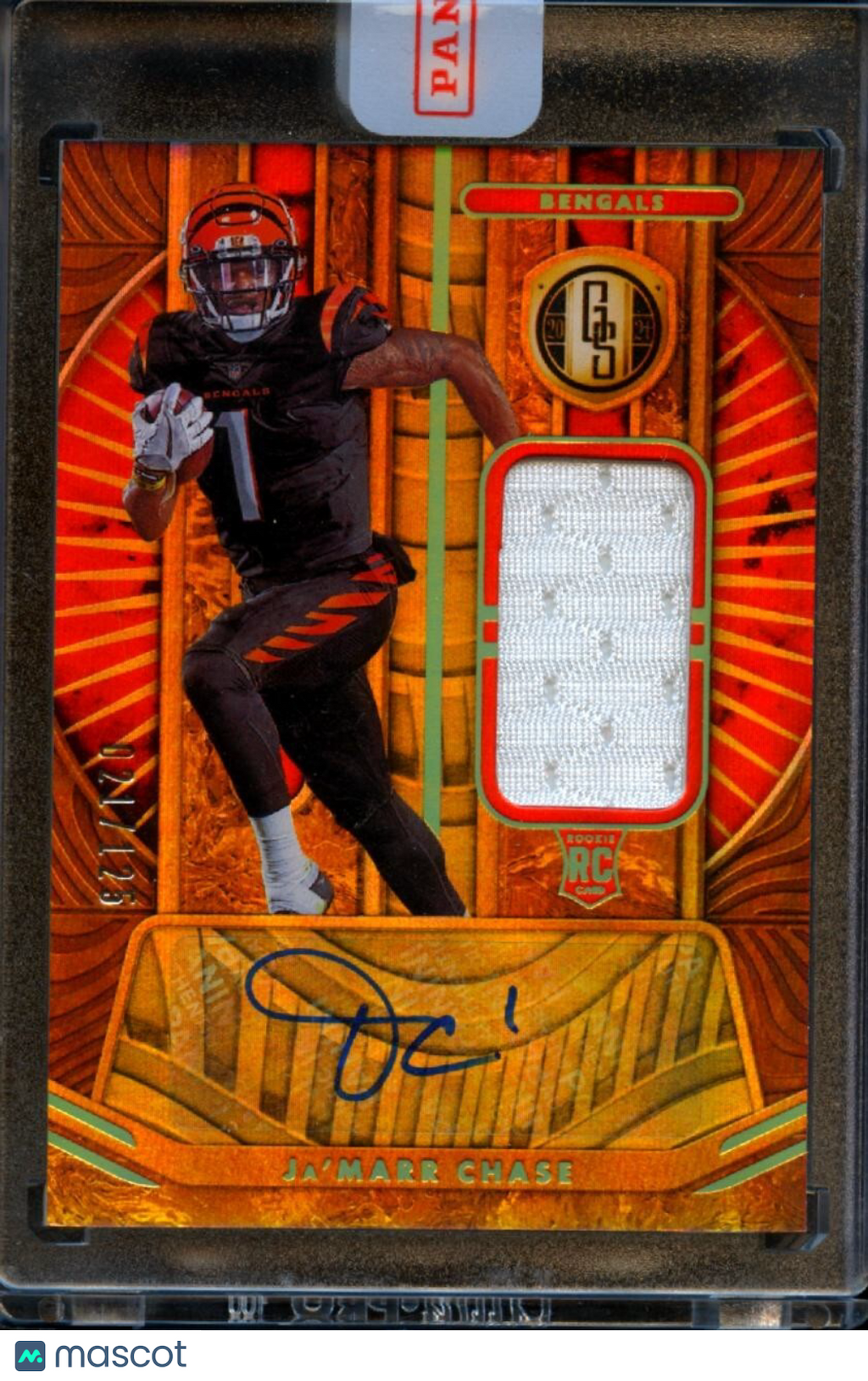 Ja'Marr Chase 2021 Gold Standard Auto Autograph Jersey Patch RC Bengals 21/125
