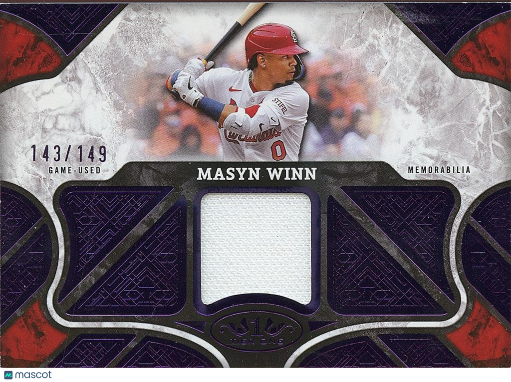 Masyn Winn 2025 Tier One Game Worn Jersey Patch St. Louis Cardinals 143/149