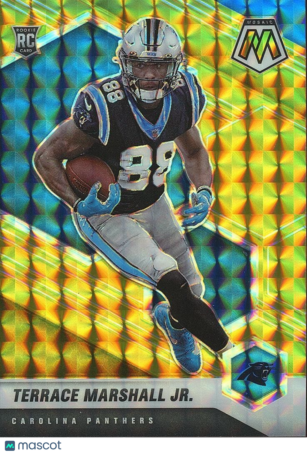 Terrace Marshall Jr. 2021 Mosaic GOLD Prizm Rookie RC Carolina Panthers 9/10